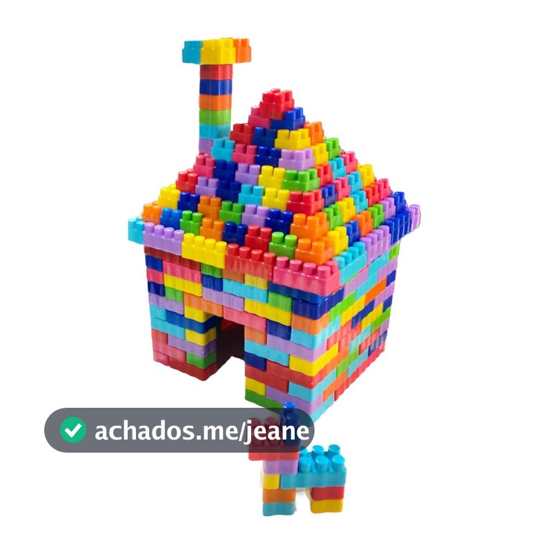 kit com 100 blocos para encaixa com peças super coloridas + rodinhas