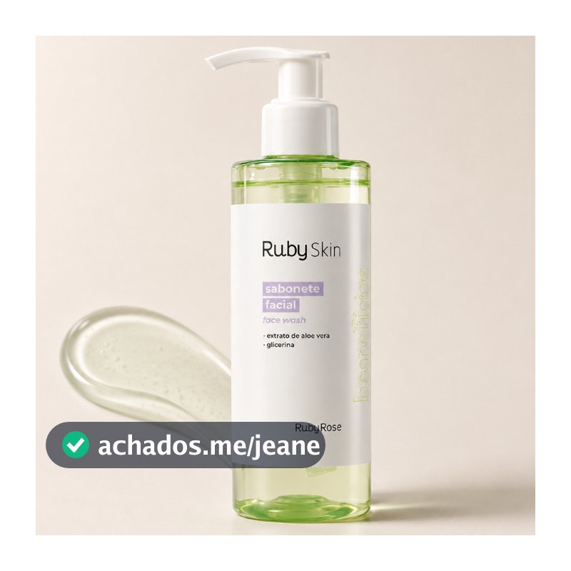 Sabonete Líquido Facial Ruby Skin Face Wash BY Ruby Rose 190ml HB-4400