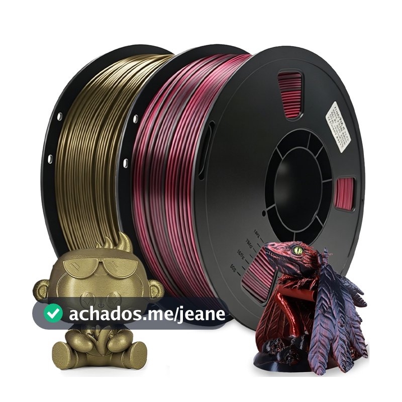 Filamento Pla Premium 2kg Alta Impressora 3d Duas Cores Gradiente Colorido
