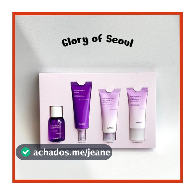 JUMISO Niacinamide Trial Kit ( Toner 20ml, 20 Serum 20ml, Oil Control cream 20ml, Sunscreen 20ml )