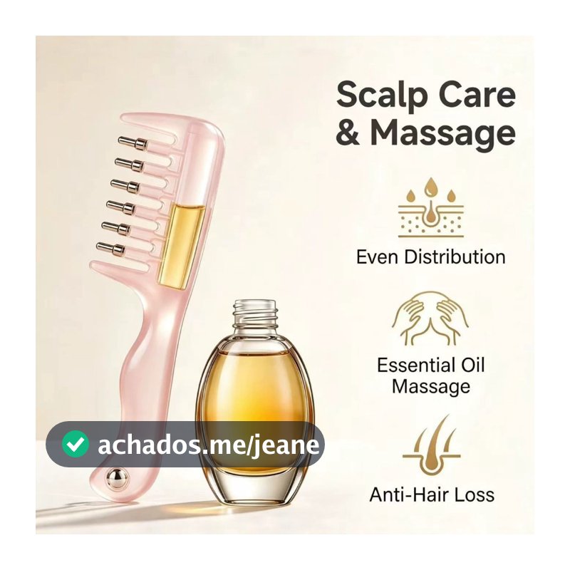 Aplicador Líquido Portátil Para Couro Cabeludo , Pente Multifuncional Tratamento De Crescimento Capilar , Massageador De