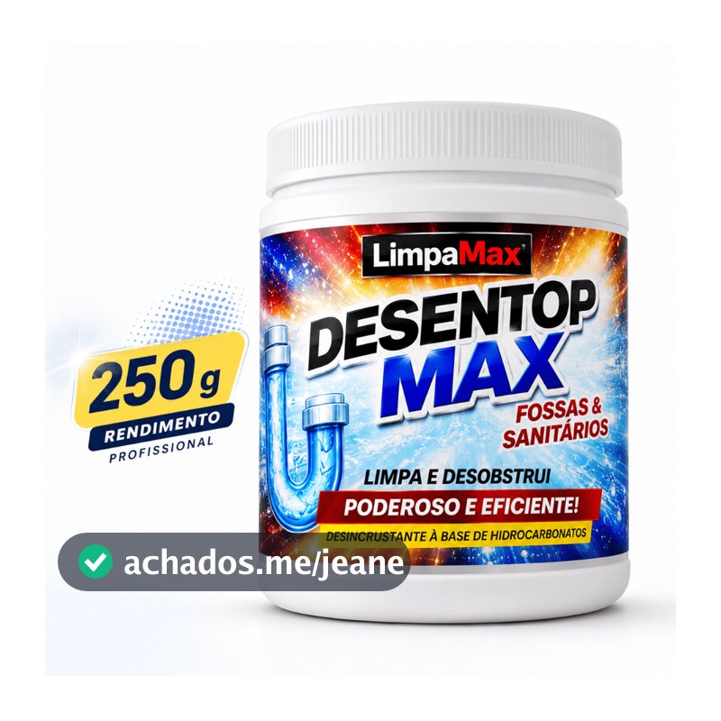 Desentop Max LimpaMax Desentupidor para Pias Ralos e Tubulações 100g 250g 500g ou 1kg