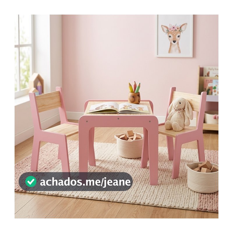Mesa Infantil e/ou Cadeiras em MDF e Pinus
