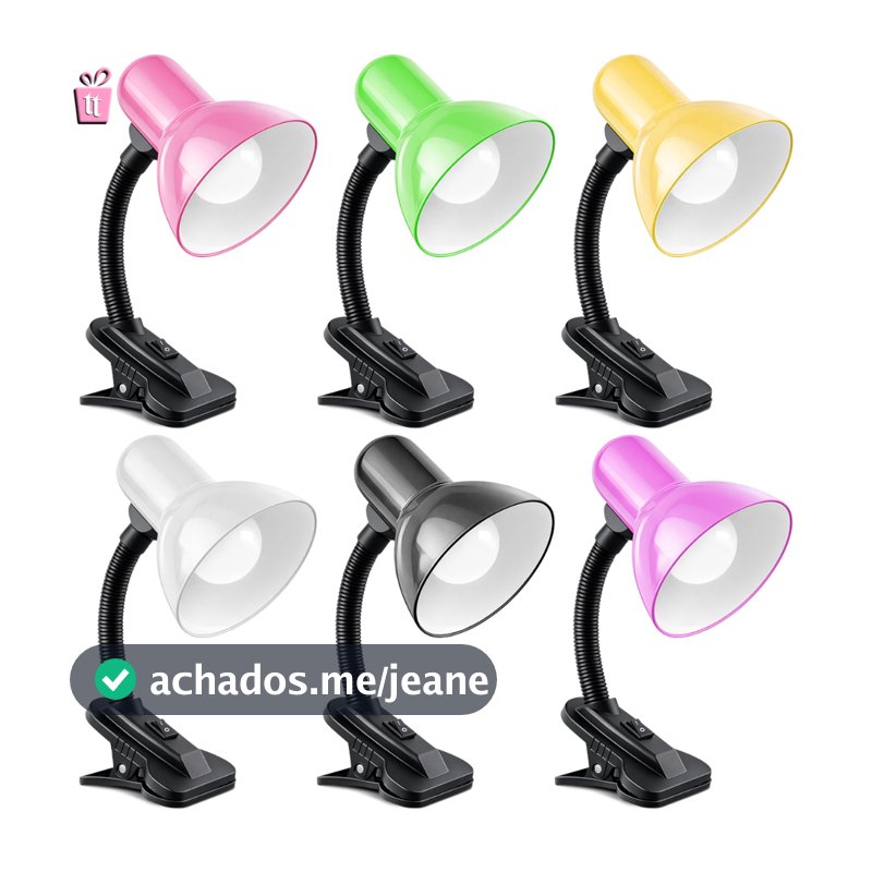 Luminaria De Mesa Com Garra Presilha Bivolt Para  Leitura Estante Quarto Maquiagem Manicure Self Cozinha