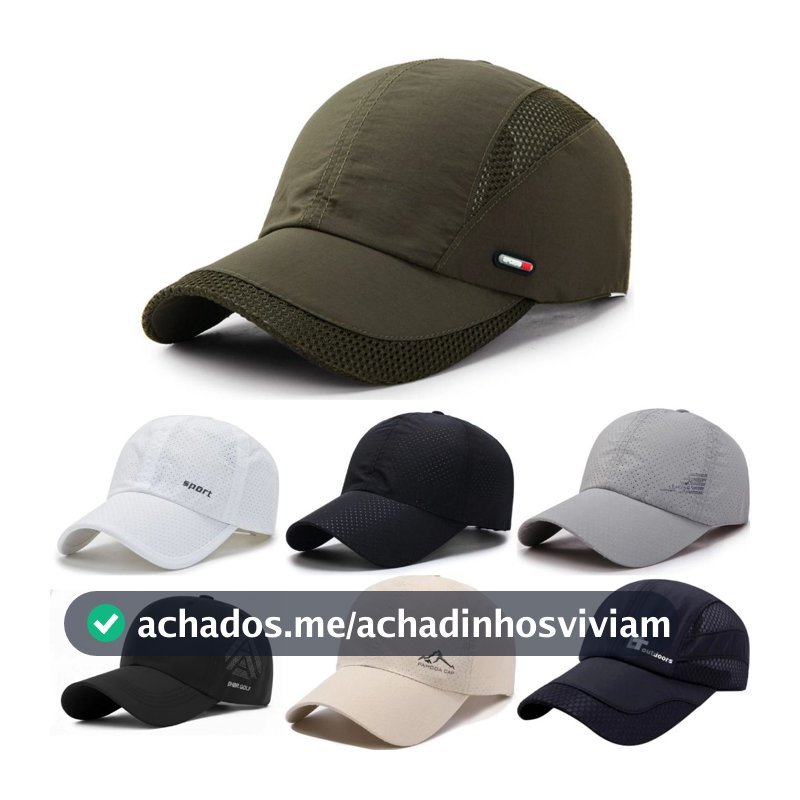 Boné Tactel Casual Respirável Baseball Secagem Rapido Spring Summer New Handsome Outdoor Sports