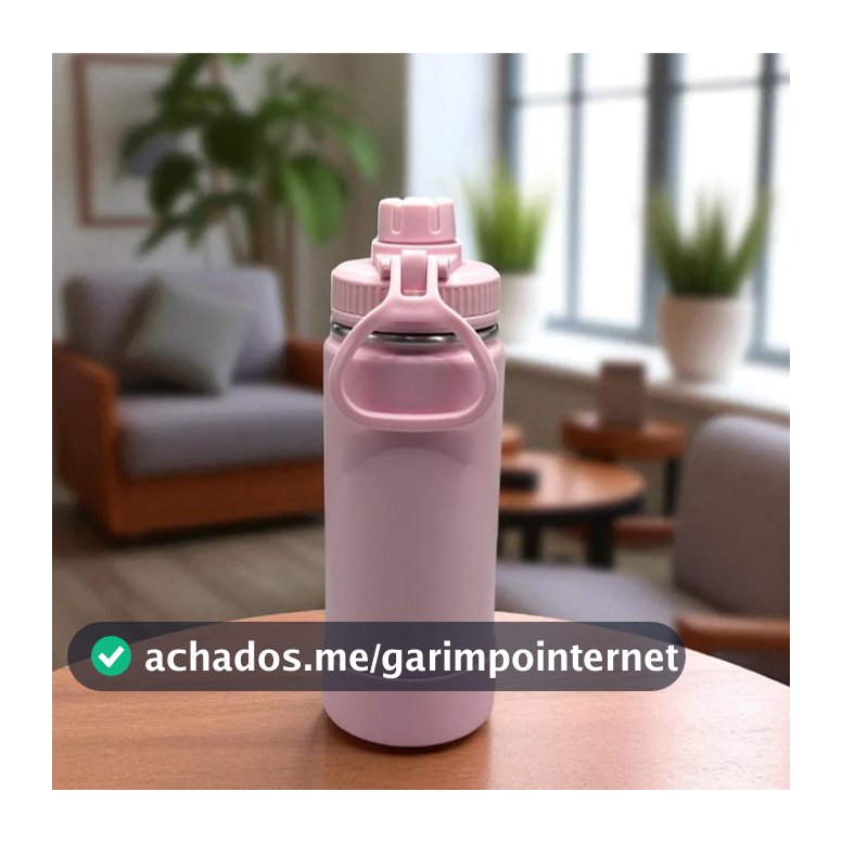 Garrafa Térmica 550ml Sem Bpa Ideal Para Academia Aço Inox Base Silicone