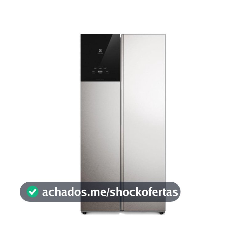 Geladeira Electrolux Frost Free Inverter 431L AutoSense Bivolt Side by Side Cor Inox Look (ES40S)