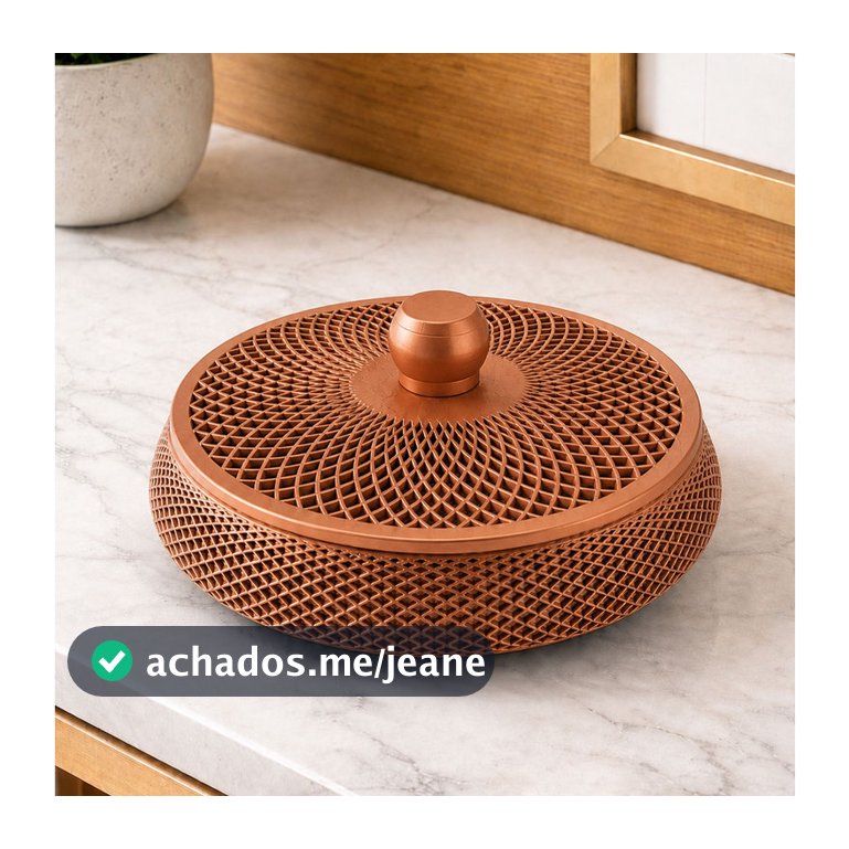 Cesto com tampa Porta Objetos  Organizador de Mesa Decorativo e Porta Treco Moderno