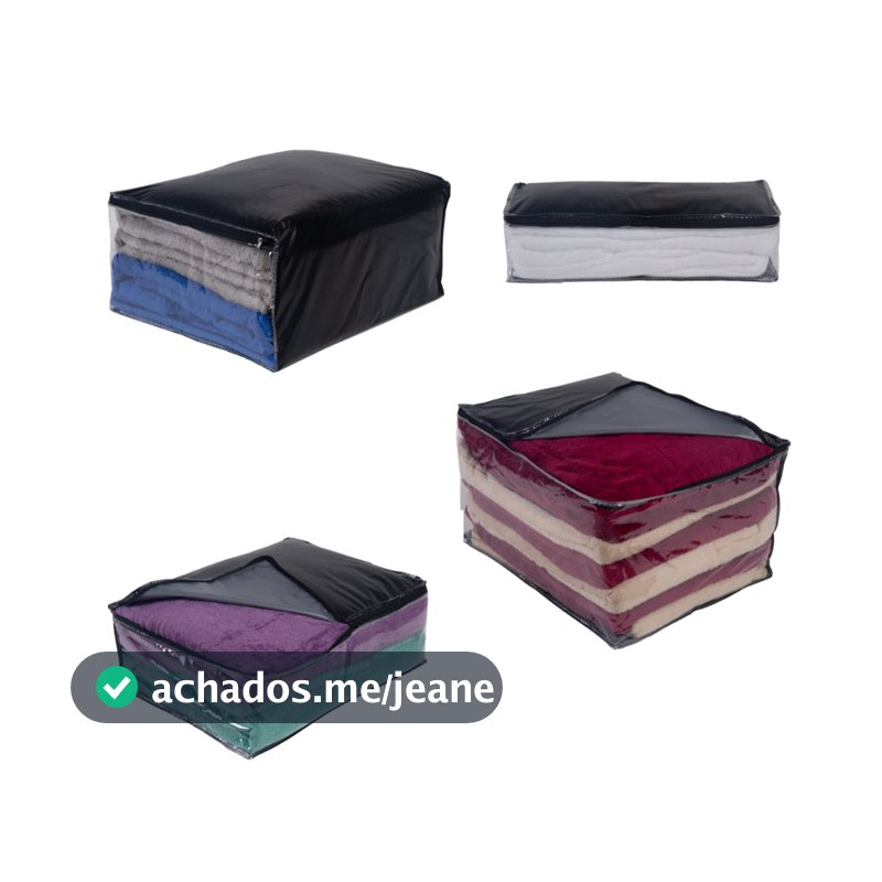 Kit 4 Sacos Organizadores Multiuso Respirável P/P/M/G/GG Embalagem Anti Mofo Reforçada Com Zíper