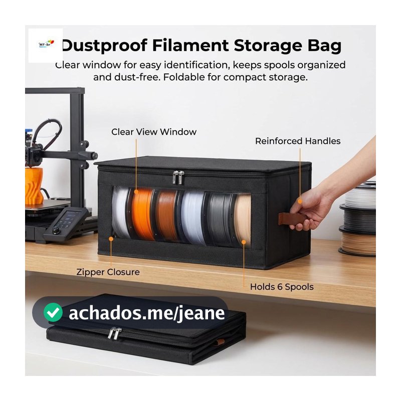 Armazenamento Não Tecido Dobrável Bolsa Com Janela Transparente Para Brinquedos De Filamento De Impressora CD Organizado