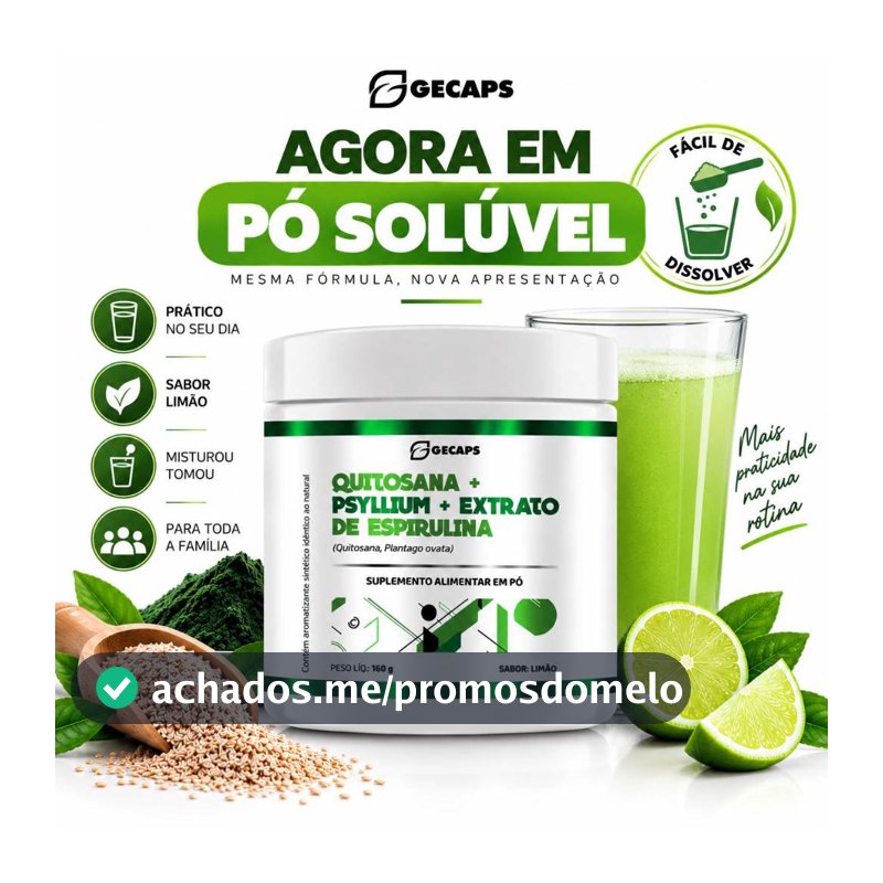 QPS Spirulina  160G Solúvel Sabor Limão  - Envio Imediato