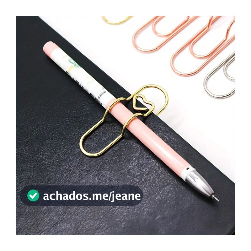 5pcs Clip De Metal Para Caneta Novo Acessório De Design Notebook Porta-Lápis Fixo