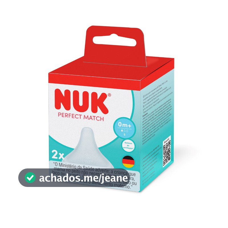 Bico Nuk Perfect Match +0M Silicone Fluxo Lento 2un