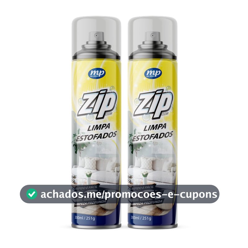 Kit 2 Limpa Estofados ZIP Sofá Tapete Colchão Banco 300ml