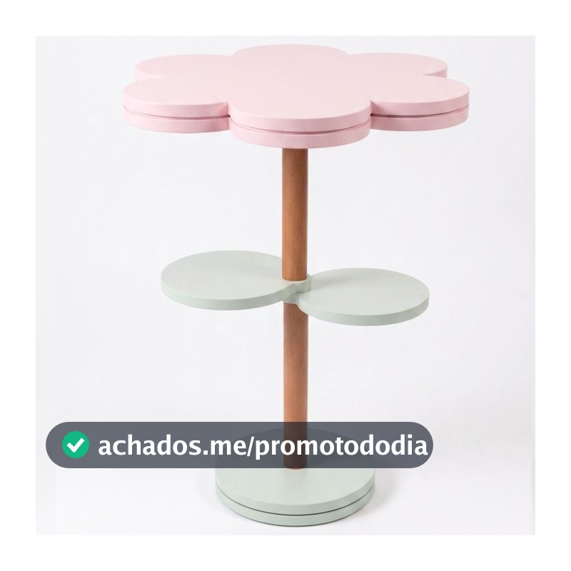Mesa Flor Infantil Decoração Madeira Quarto Sala Desmontável