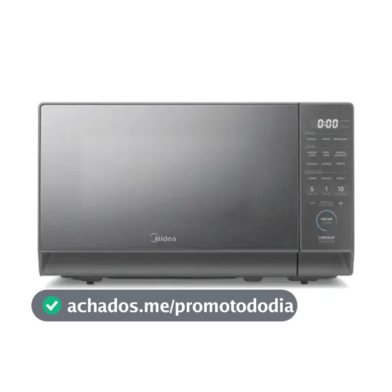 Micro-Ondas Midea MasterCook 20L Porta Espelhada Prata MHP20S2 220V