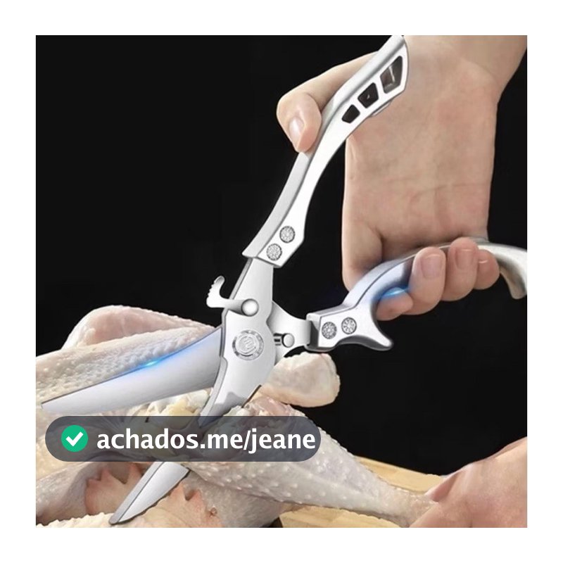 Tesoura Profissional de Cozinha 7 em 1  Inox  para Frango Legumes Carnes Aves-envio imediato