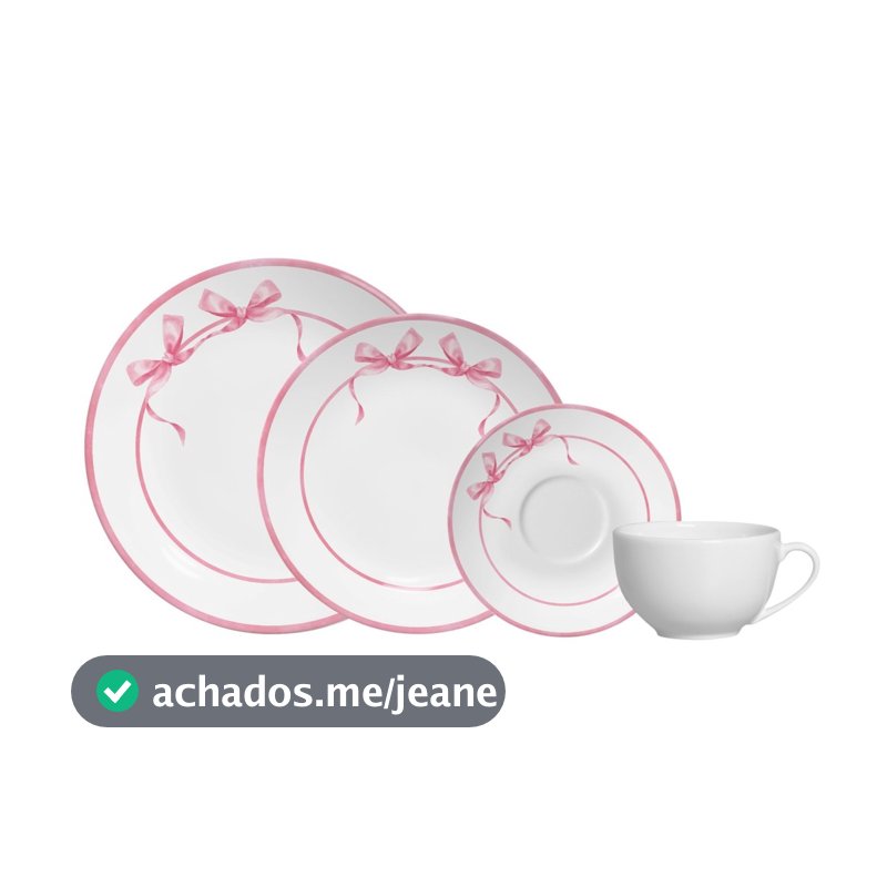 COLEÇÃO PRATOS E XICARAS DE LAÇOS