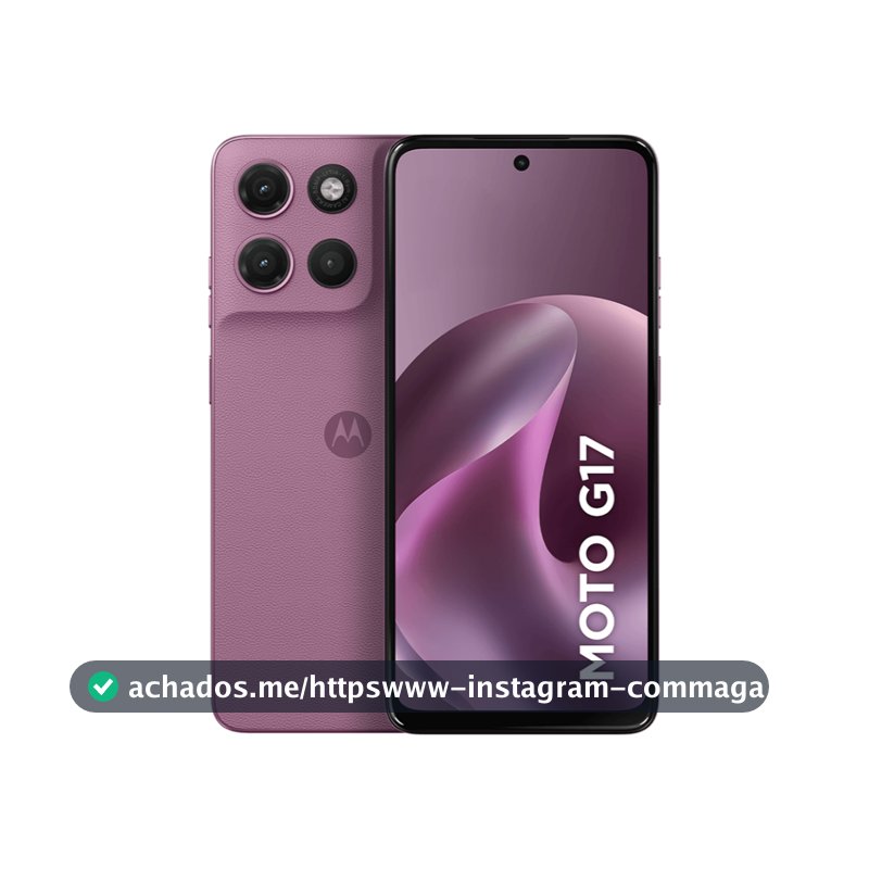 Smartphone Motorola Moto G17 128GB, 4G, 12GB RAM Boost, Tela 6.7 FHD+, Câm. 50MP - Rosa