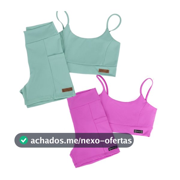 Kit 2 Conjunto Academia Poliamida UV Zero Transparencia