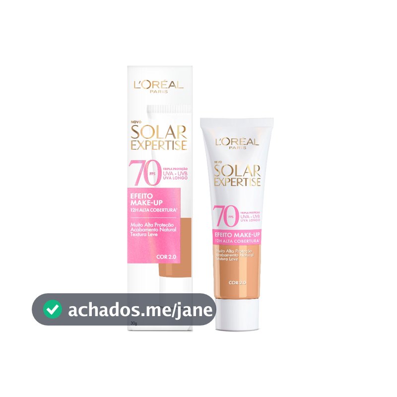 Protetor Solar Facial L'Oréal Paris Solar Expertise Efeito Make-Up FPS 70 - 30g