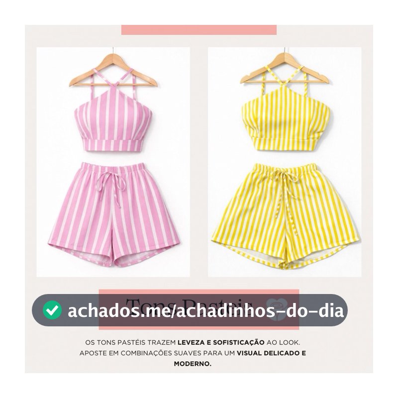 🔥OFERTA🔥 Conjunto Feminino Listrado  – Frescor e Estilo para o Verão!