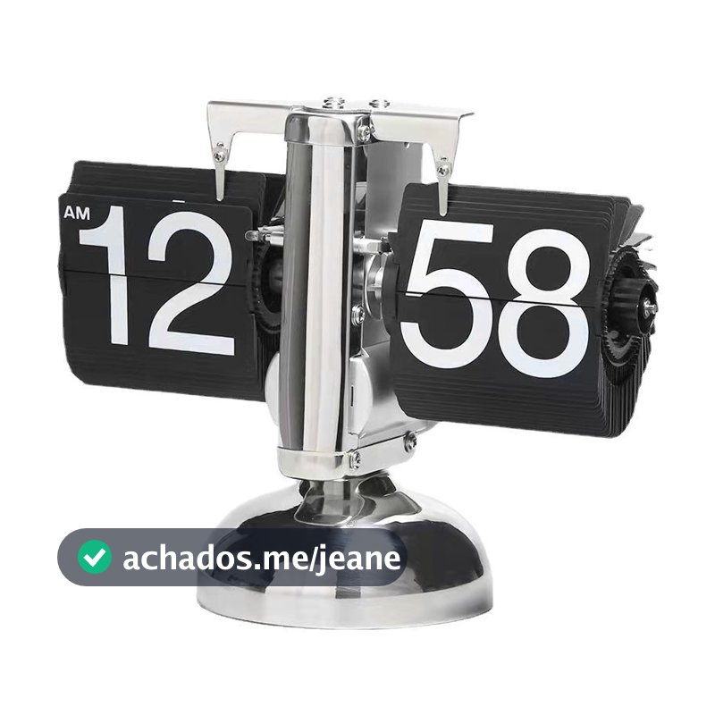 Estilo europeu página automática flip relógio Retro simples casa sala de estar relógio mesa pequeno equilíbrio página me