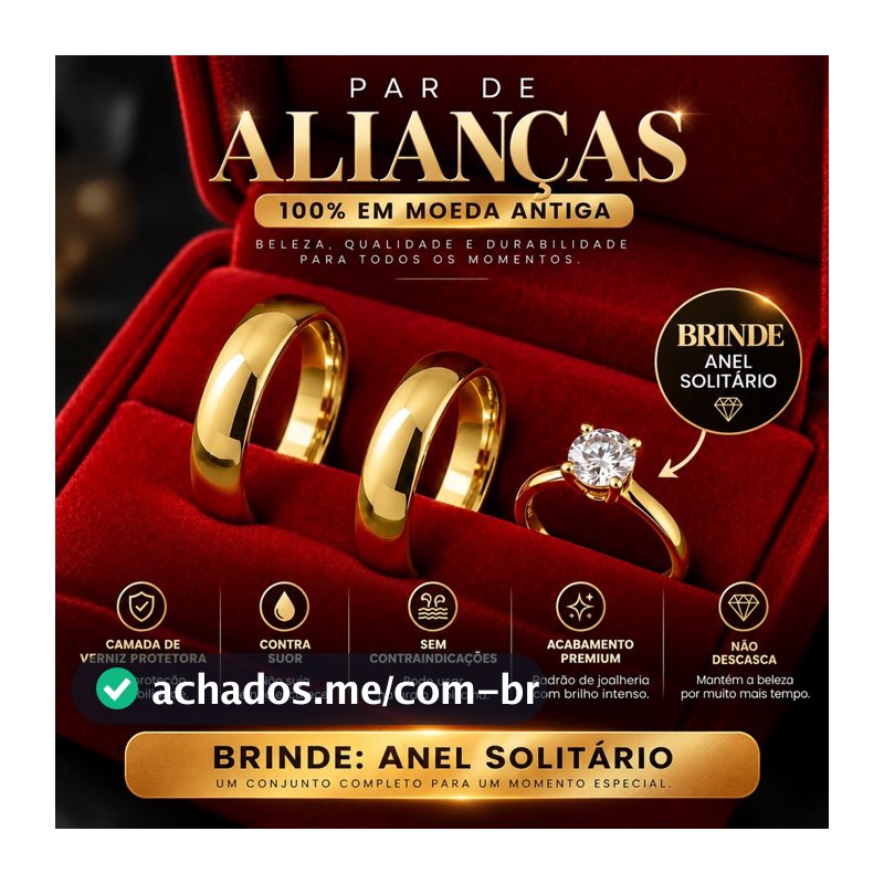 aliança lisa feminino masculino anel 100% Moeda Antiga  4mm casamento noivado cor de ouro 18k