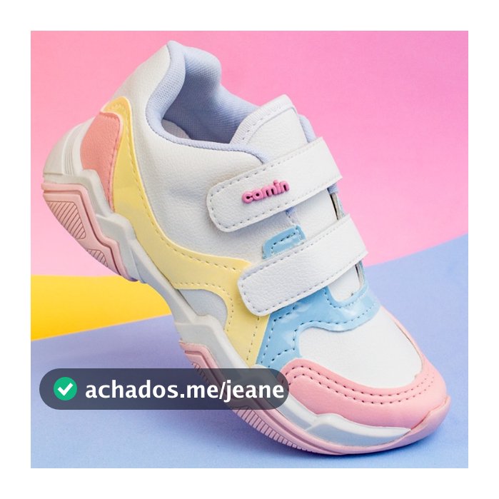 Tênis Infantil Feminino Volta As Aulas Menina Confortável Promoção Original Camin