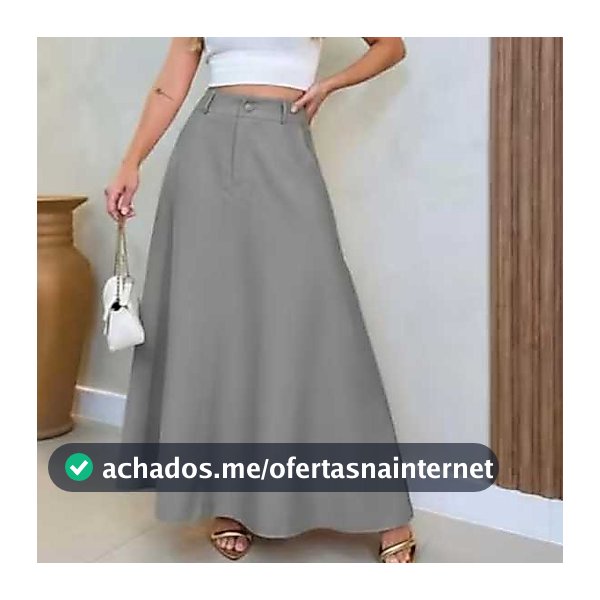 Saia Alfaiateria Moda Evangelica com siper lateral