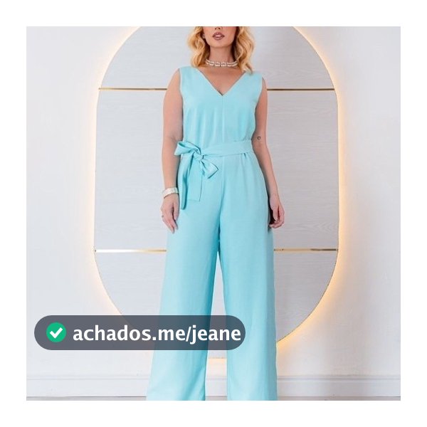 Macacão Feminino Pantalona Romana Amarração Elegante Chique Sensorial Marrant