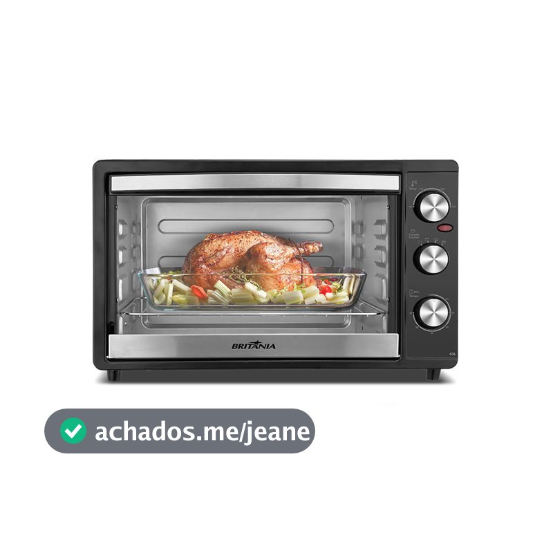 Forno Elétrico Britânia 43L Preto Dupla Resistência BFE43