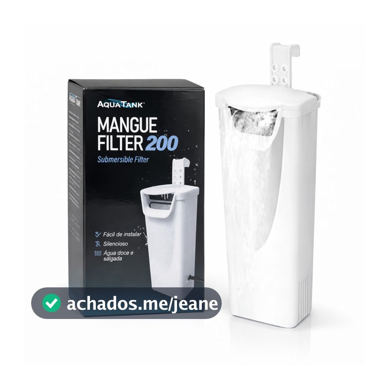 Filtro Interno para Mangue Cachoeira Aquário Tartaruga Repteis Tanque De Peixes 200Lh