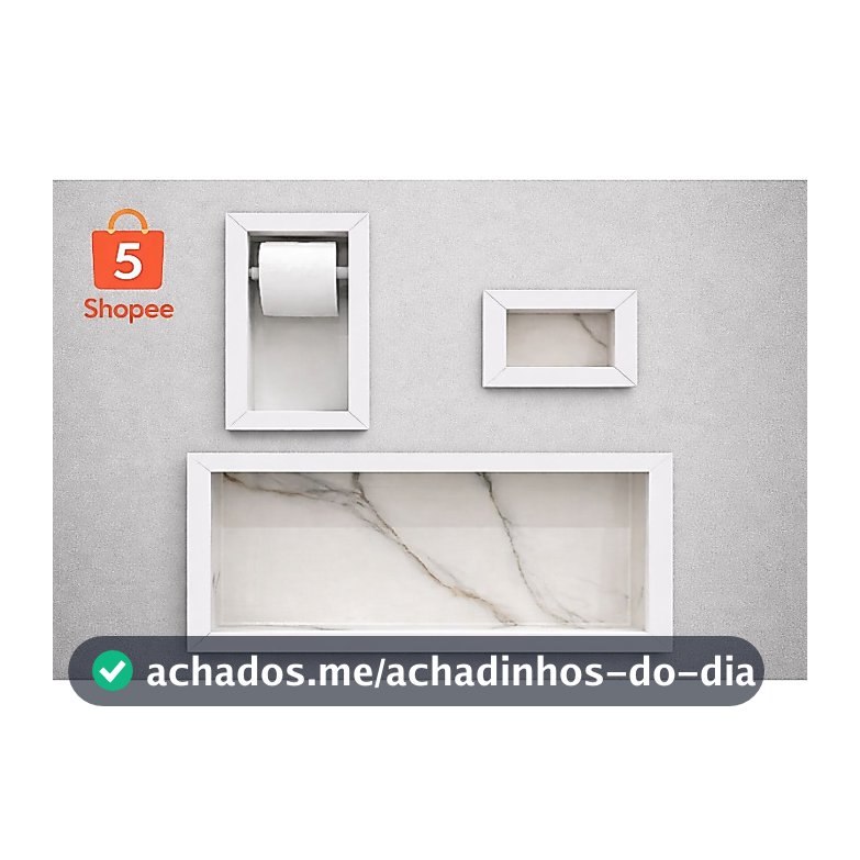 Kit Nicho Banheiro Porcelanato 3 Peças Completo + Papeleira + Saboneteira Premium