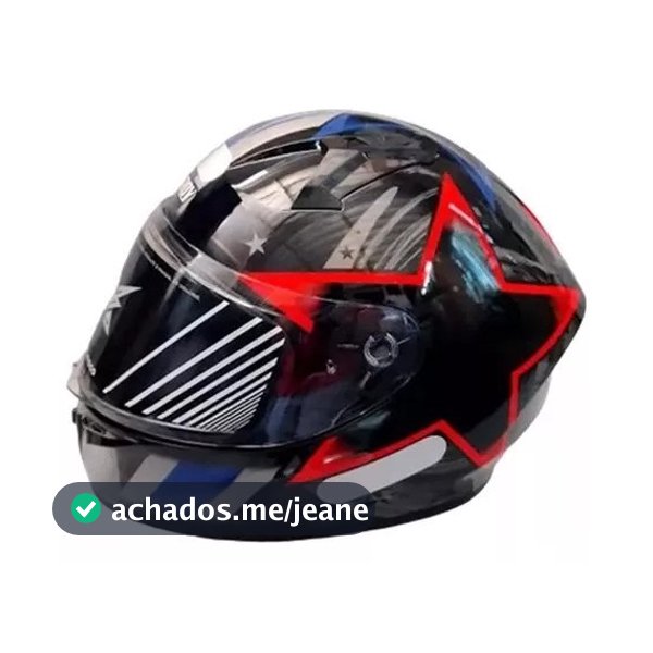 Capacete de Moto Fechado Ebf Xtroy Ff 526 Oferta Tamanho 56 58 60 Todas as Cores Disponiveis a promocional Cor Preto
