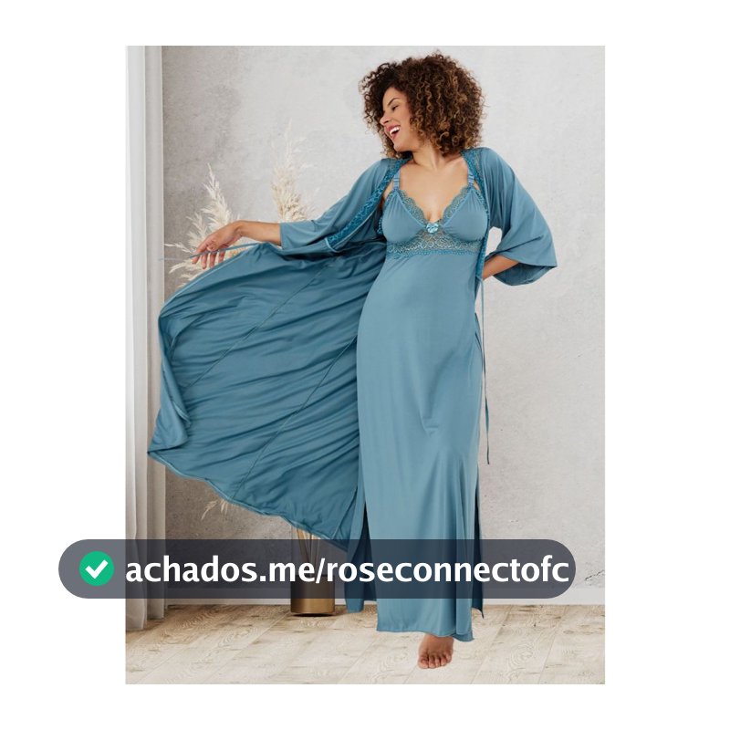 Kit Robe longo e camisola longa amamentação luxo maternidade
