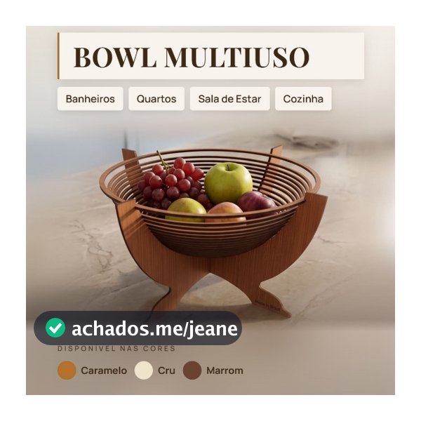 Fruteira Decorativo em MDF – Fruteira ou Multiuso para Sala, Quarto, Banheiro, cozinha