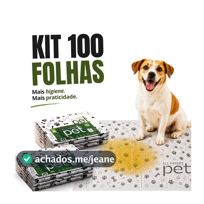 Jornal pet Grande Kit com 100 folhas 64x58