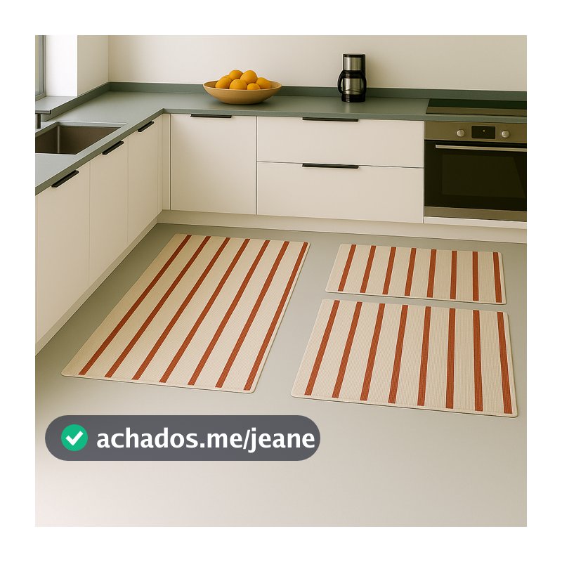 Kit de Tapetes para Cozinha Linha Nobreza Algodão – Conforto e Elegância em Cada Passo