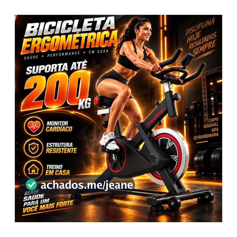 🔥Bicicleta Bike Ergometrica Spinning Detecção De Frequência Cardíaca Academia Fitness Profissional 200kg