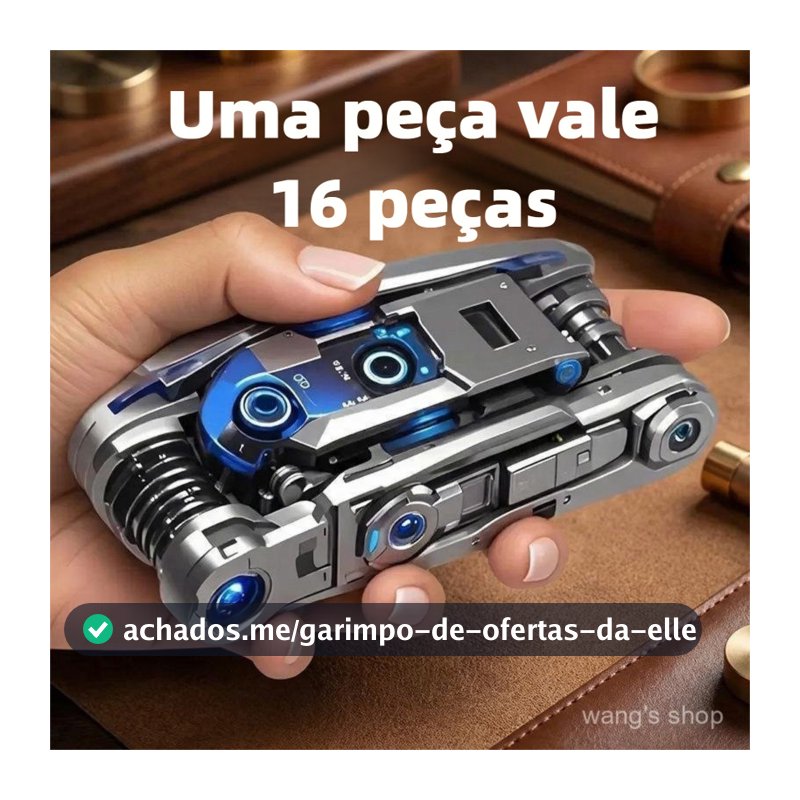 Kit Chave de Fenda Multifuncional Dobrável-Jogo de Ferramentas Portátil com Chaves Allen e Soquetes