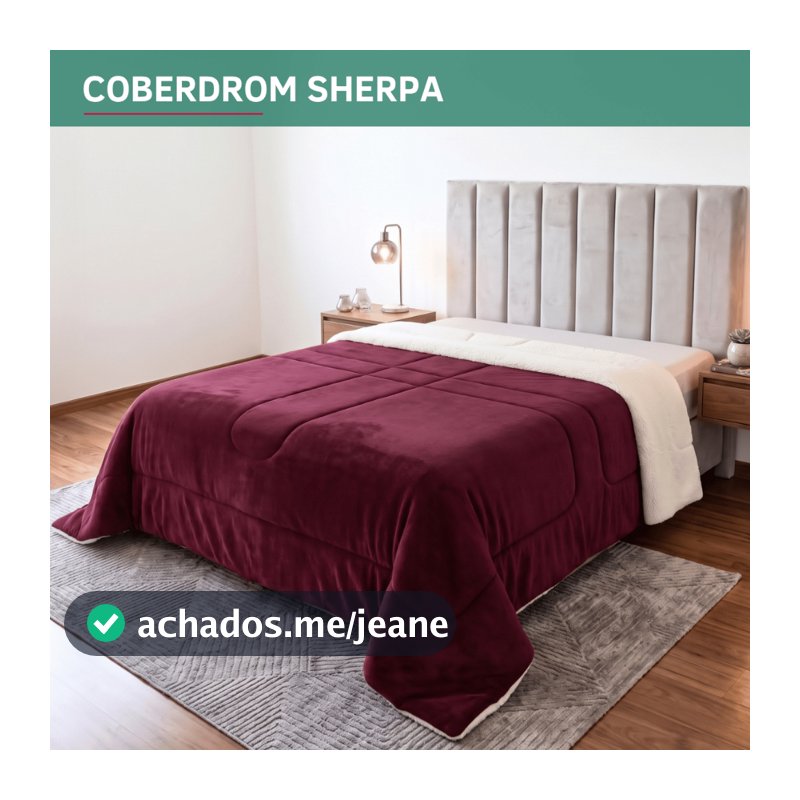Coberdrom Solteiro, Casal, Queen E King Edredom Sherpa Dupla Face Extra Macio Resistente Premium