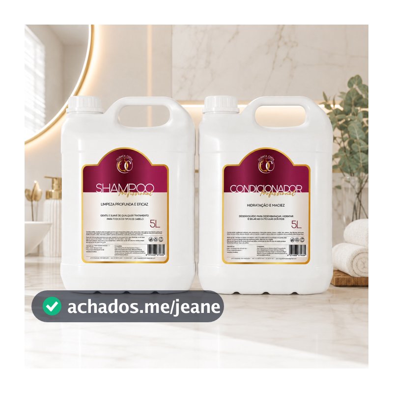 Kit Shampoo e Condicionador Limpeza Hidratante Galão 5L Química Certa