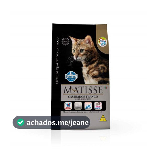 Ração Farmina Matisse Frango para Gatos Castrados 7,5kg