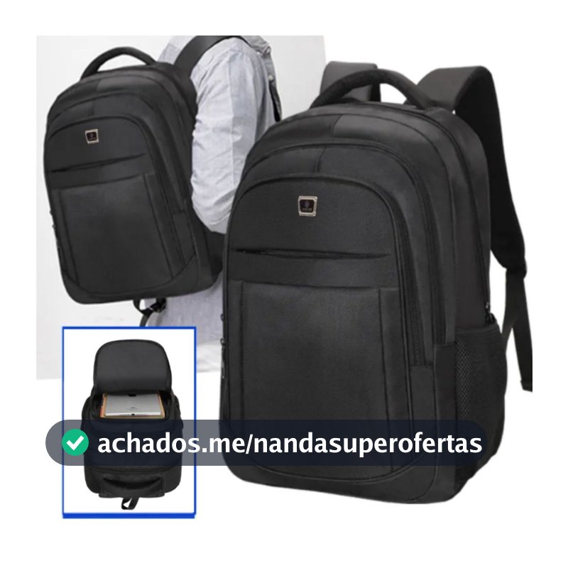 Mochila Masculina Bolsa Feminina Notebook Escolar Resistente Oferta
