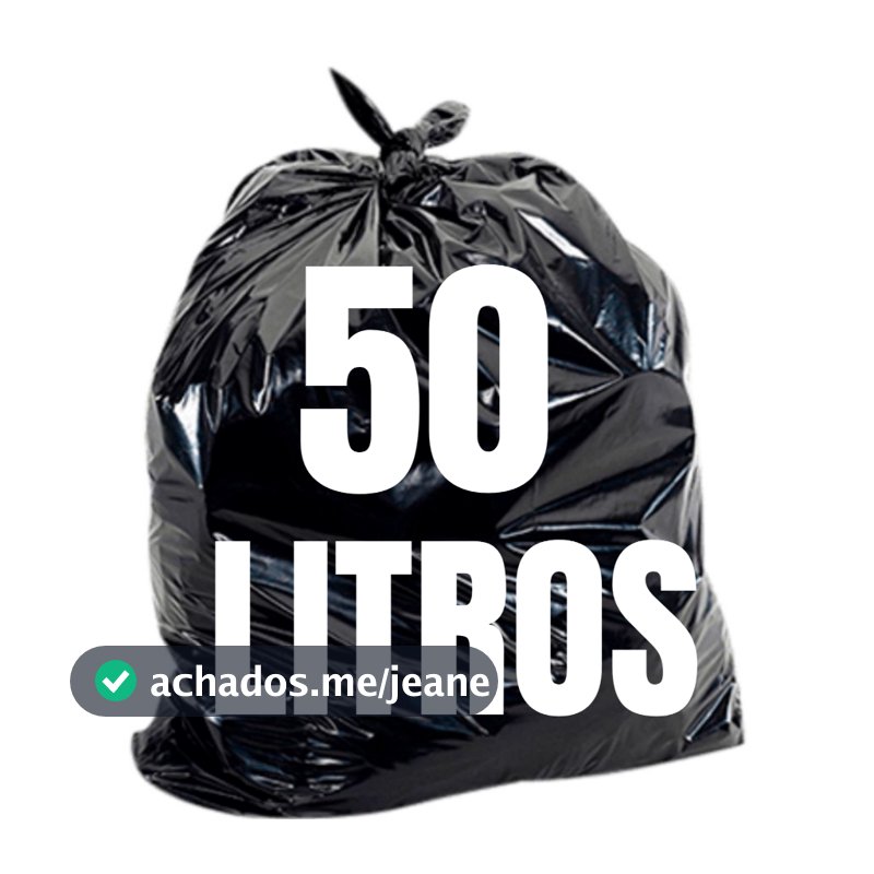 Saco de Lixo 50 Litros com 100 Unidades para Escritórios, Condomínios, Restaurantes Coleta Seletiva