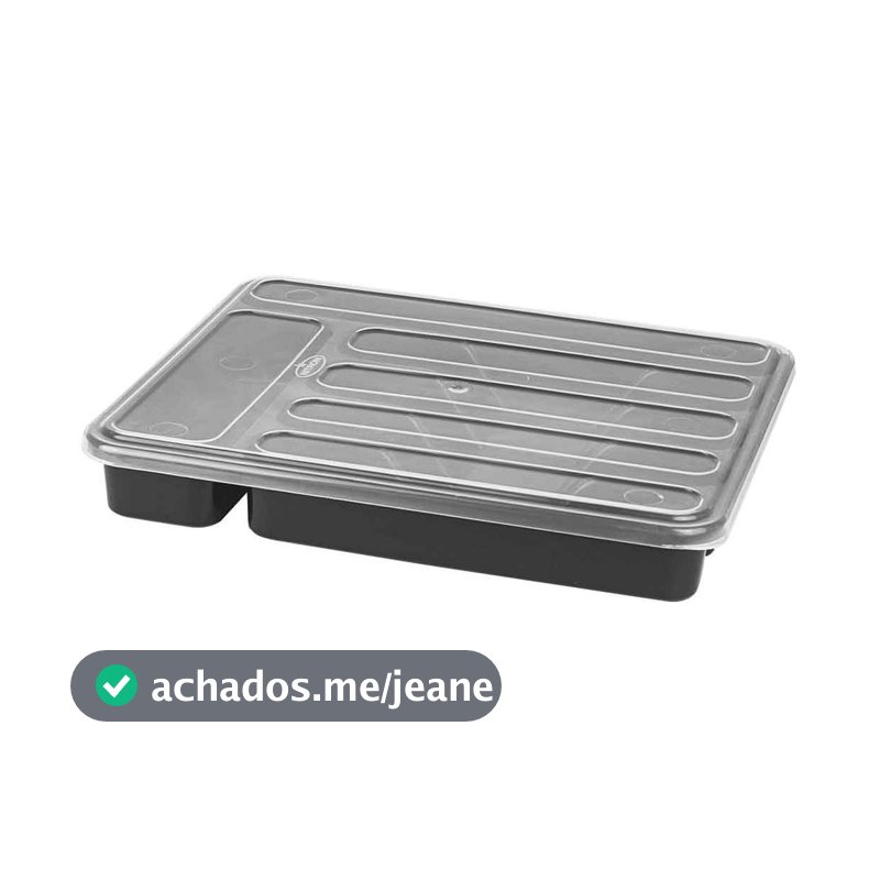 Porta Talher com 6 Divisórias e Tampa para Organização Casa Organizada Prático e Funcional