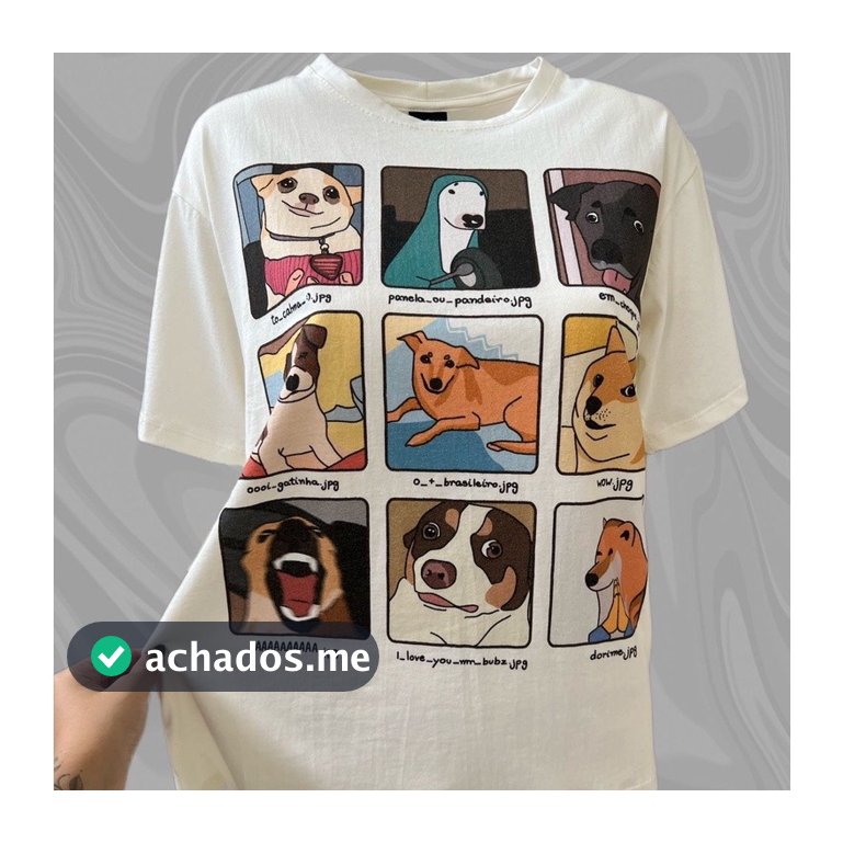 Camiseta Memes de Cachorro - Escolha A Cor