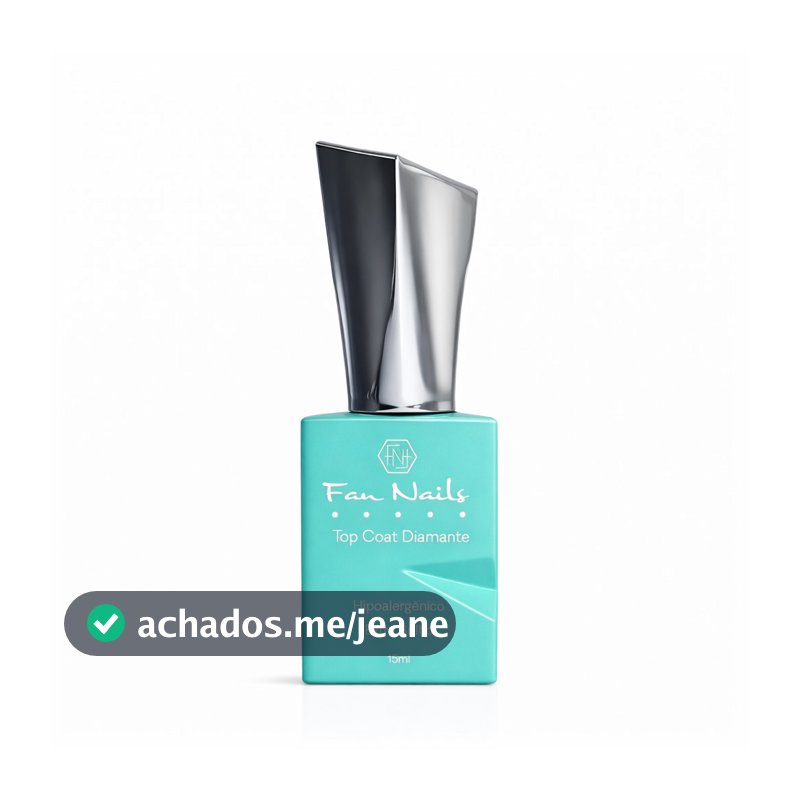 Top coat diamante UV fan nails HIPOALERGENICO - COM ANVISA