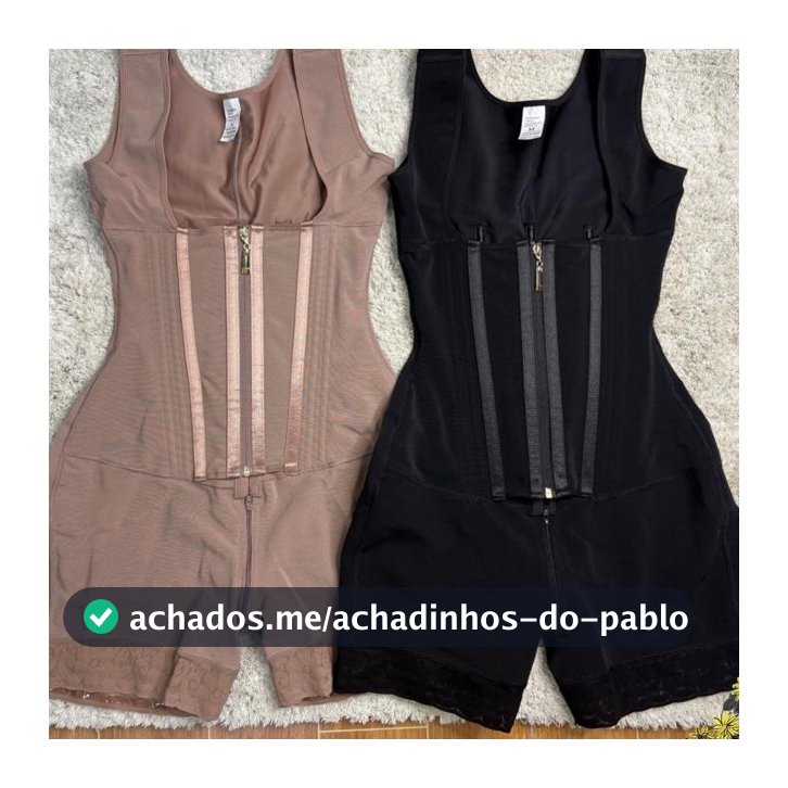 Body modelador colombiano feminino com 9 peças de suporte. |             Cinta de Alta Compressão com Controle Abdominal